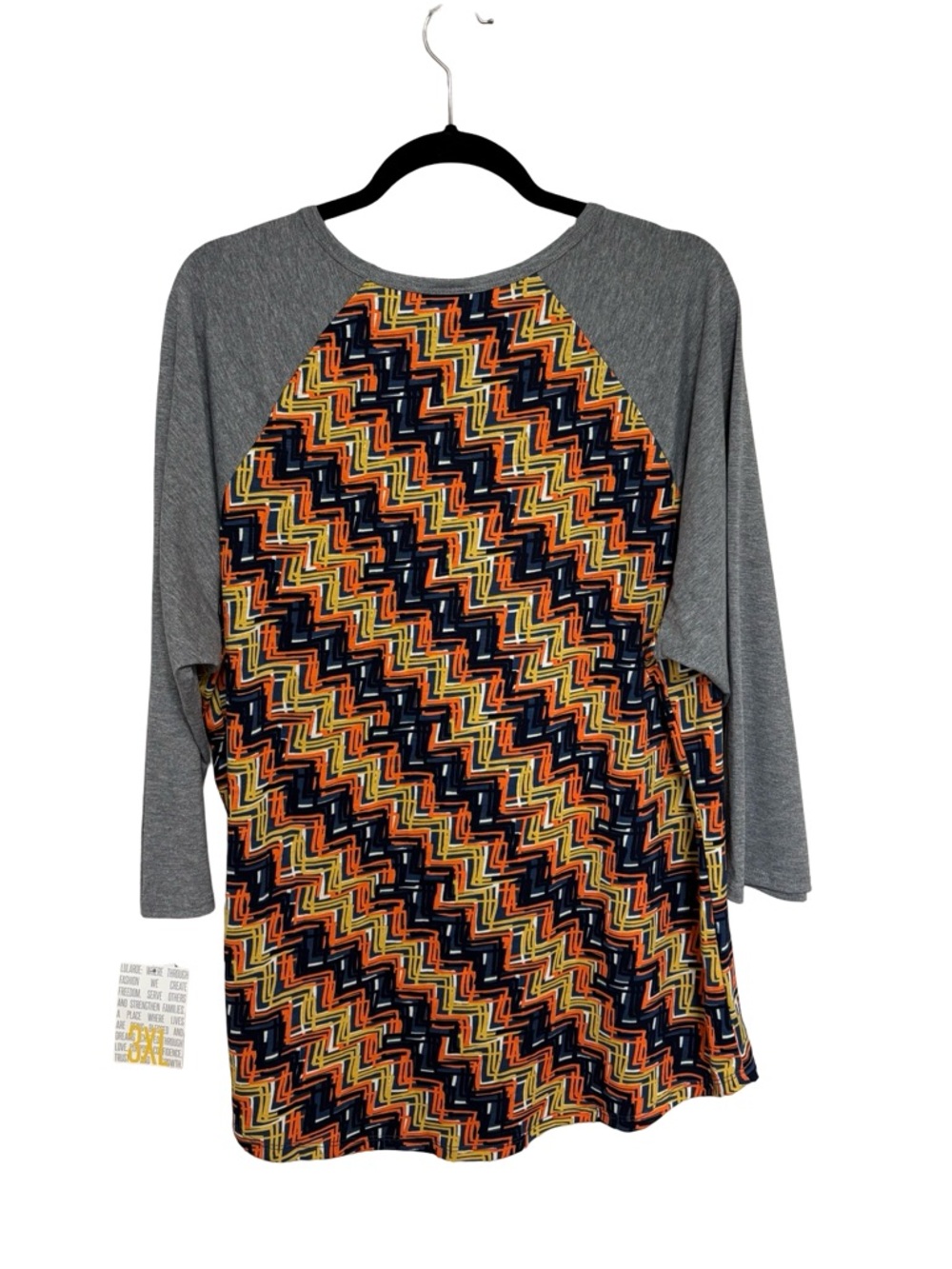 NEW LulaRoe Randy Baseball Tee Multicolor - Size 3X - Picture 2 of 5